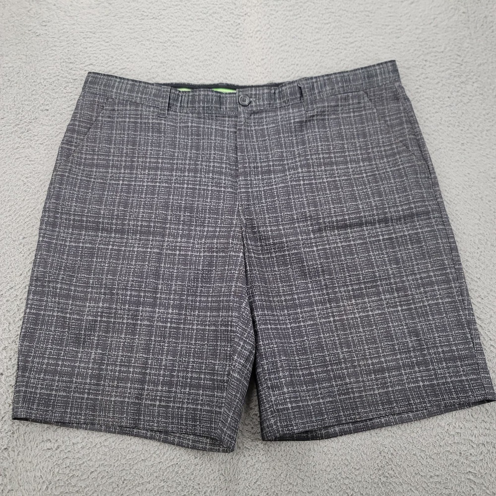 Greg Norman Shorts Mens 38 Black Shark Slim Fit Mid Rise Board Shorts Outdoors